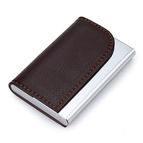 card holders stainless steel pu business holder metal name cards cases aluminum alloy creative bus bank case, Brown;gray
card holders stainless steel pu business holder metal name cards cases aluminum alloy creative bus bank case, Brown;gray