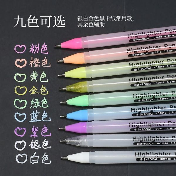 highlight pen basic highlighter white gold color drawing paint highlighting art markers highlighters, Black;red
highlight pen basic highlighter white gold color drawing paint highlighting art markers highlighters, Black;red