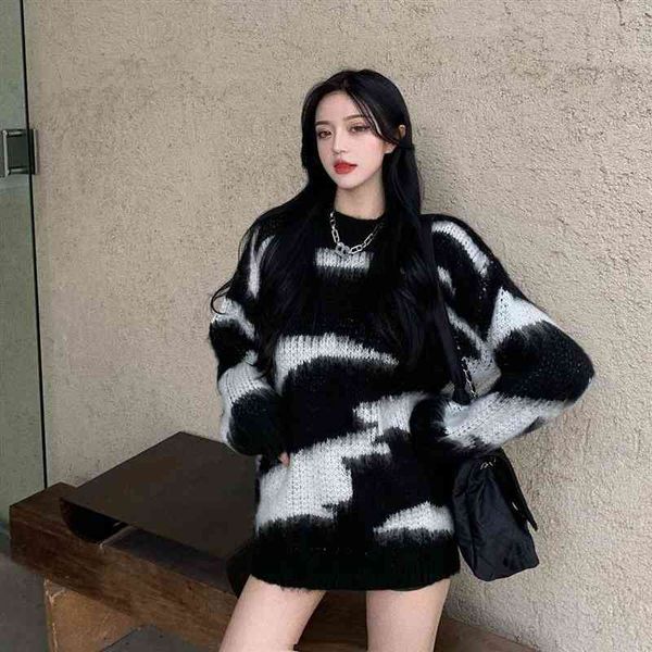 tie dye sweaters women black white zebra striped pullover autumn ladies long sleeve female fashion knit korea style pulovers, White;black
tie dye sweaters women black white zebra striped pullover autumn ladies long sleeve female fashion knit korea style pulovers, White;black