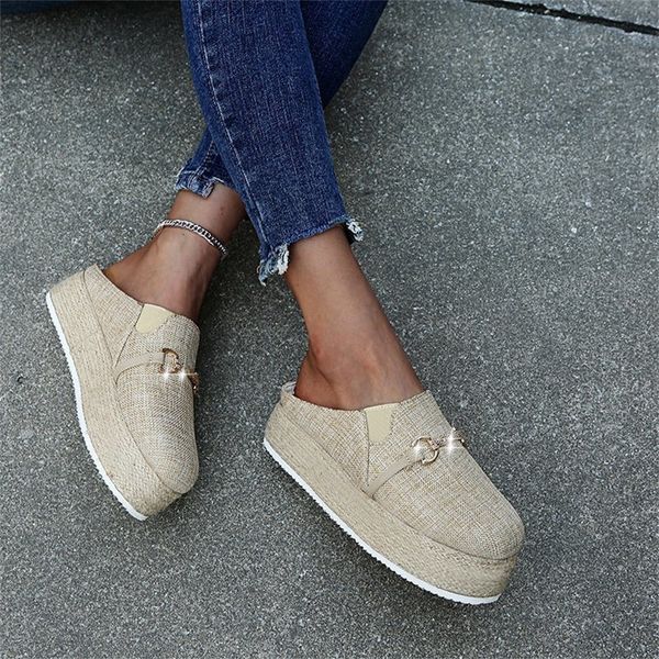 spring new flats women 2021 fashion hemp round toe slip on ladies platform shoes with chian 35-43 large-sized female sandals, Black
spring new flats women 2021 fashion hemp round toe slip on ladies platform shoes with chian 35-43 large-sized female sandals, Black