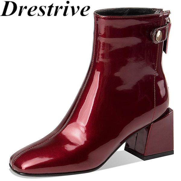 boots drestrive patent leather women ankle zipper square toe 2021 winter shoes thick high heels big size 42 wine red, Black
boots drestrive patent leather women ankle zipper square toe 2021 winter shoes thick high heels big size 42 wine red, Black