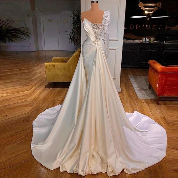 pearls white mermaid evening dresses sequins one shoulder party gowns women prom dressfloor length graceful robe de soriee, Black;red
pearls white mermaid evening dresses sequins one shoulder party gowns women prom dressfloor length graceful robe de soriee, Black;red