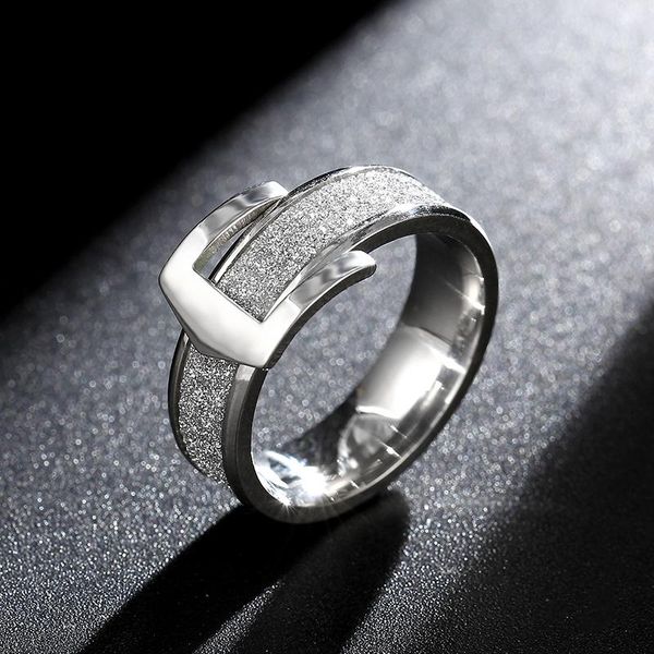 wedding rings fashion 6mm stainless steel scrub ring engagement buckle for women gift friends, Slivery;golden
wedding rings fashion 6mm stainless steel scrub ring engagement buckle for women gift friends, Slivery;golden