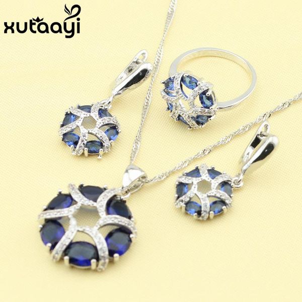 earrings & necklace fashion silver color jewelry sets blue zircon white crystal sweet rings christmas gift for women
earrings & necklace fashion silver color jewelry sets blue zircon white crystal sweet rings christmas gift for women