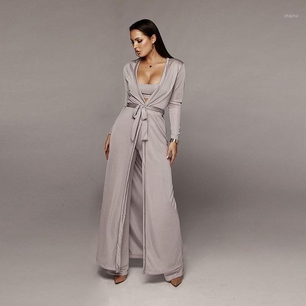two piece dress women knitted 3 set spaghetti strap crop high waist pant long sleeve cardigan overcoat suits belt clothes sets, White
two piece dress women knitted 3 set spaghetti strap crop high waist pant long sleeve cardigan overcoat suits belt clothes sets, White