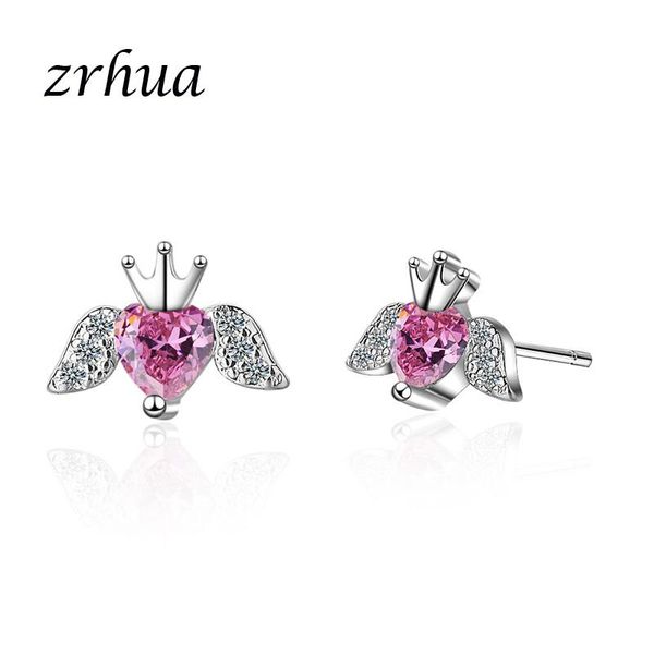 stud zrhua est 925 sterling silver personalized earrings for women heart crown wedding jewelry pendientes mujer moda brincos, Golden;silver
stud zrhua est 925 sterling silver personalized earrings for women heart crown wedding jewelry pendientes mujer moda brincos, Golden;silver