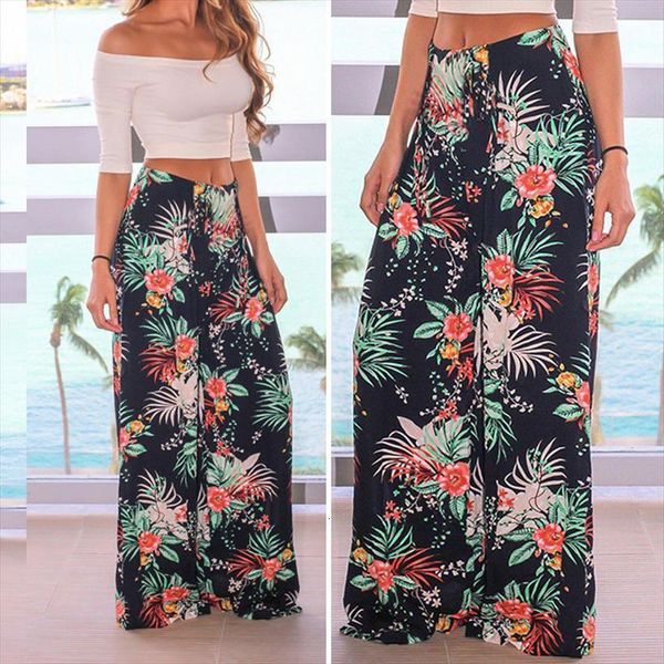 trousers summer long casual floral womens pant print loose with belt length mid waist wide leg beach, Black;white
trousers summer long casual floral womens pant print loose with belt length mid waist wide leg beach, Black;white