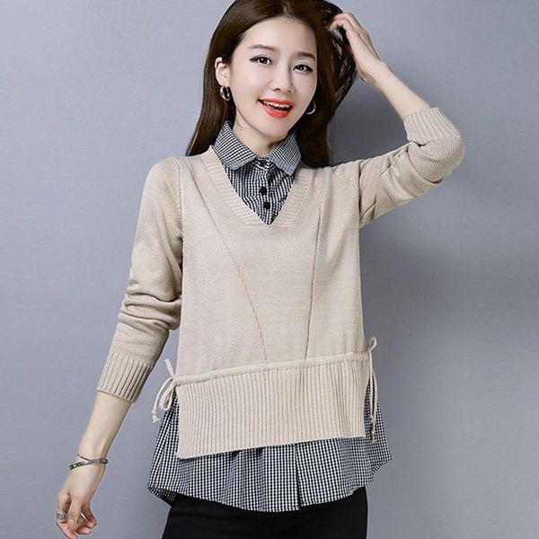 women's sweaters korean style autumn spring 2021 knitted solid pullovers female turn down collar long sleeve slim jumpers ladies, White;black
women's sweaters korean style autumn spring 2021 knitted solid pullovers female turn down collar long sleeve slim jumpers ladies, White;black