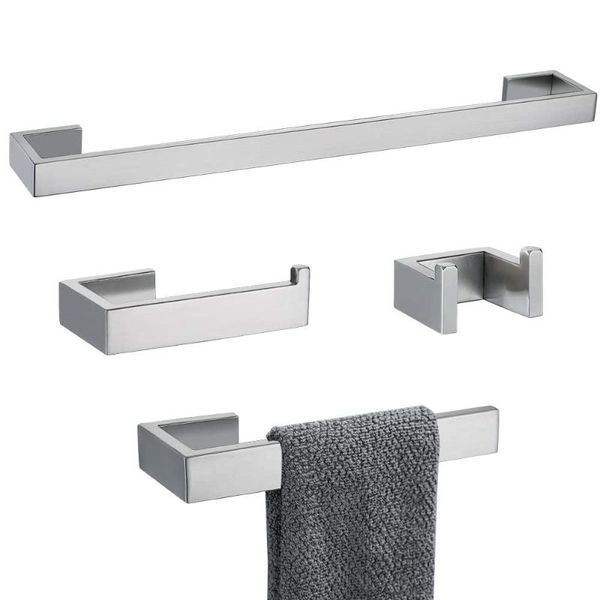 4packs bathroom accessories sets towel bar toilet paper holder tissue roll hanger coat hooks shower hardware, brushed bath accessory set
4packs bathroom accessories sets towel bar toilet paper holder tissue roll hanger coat hooks shower hardware, brushed bath accessory set
