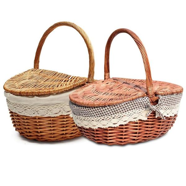 hand made wickers basket camping picnic shopping storage hamper with lid and handle wooden baskets
hand made wickers basket camping picnic shopping storage hamper with lid and handle wooden baskets