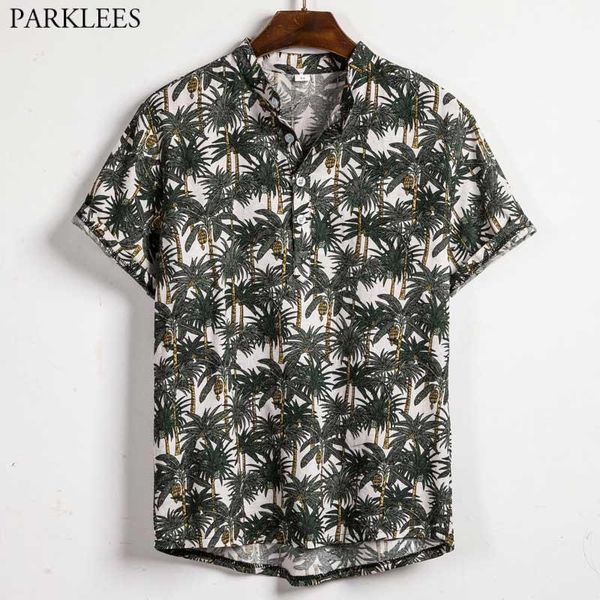 palm tree printed hawaiian beach shirt for men short sleeve henley neck tropical aloha casual wear chemise men's shirts, White;black
palm tree printed hawaiian beach shirt for men short sleeve henley neck tropical aloha casual wear chemise men's shirts, White;black