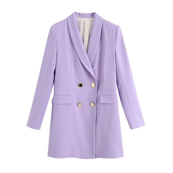 fashion women purple blazer long sleeve korea style female feminino office ladies autumn outwear 210430, White;black
fashion women purple blazer long sleeve korea style female feminino office ladies autumn outwear 210430, White;black
