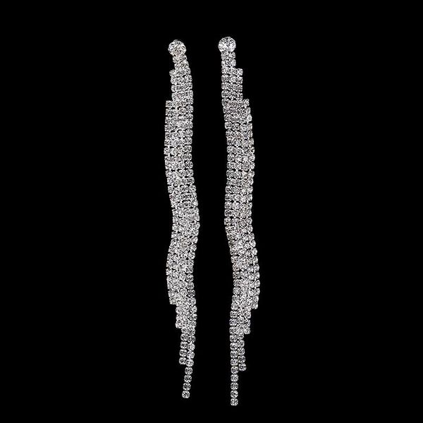 dangle & chandelier tdqueen long party earrings for women wedding bridal fashion jewelry tassel earring rhinestone crystal drop earings gift, Silver 
dangle & chandelier tdqueen long party earrings for women wedding bridal fashion jewelry tassel earring rhinestone crystal drop earings gift, Silver