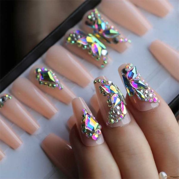 butterfly crystal luxury coffin nude press on nails box 24pcs uv acrylic bling diy manual ballet matte pink fasle 211007, Red;gold
butterfly crystal luxury coffin nude press on nails box 24pcs uv acrylic bling diy manual ballet matte pink fasle 211007, Red;gold