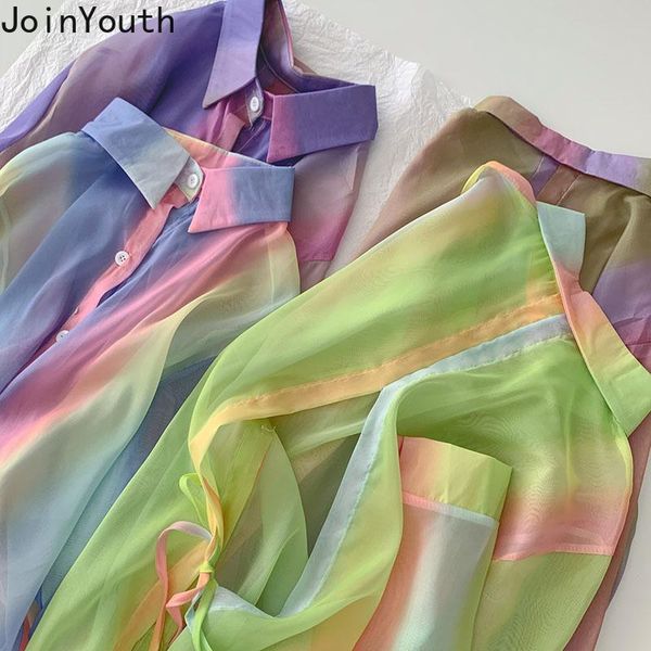 women's blouses & shirts joinyouth fashion gradient color blouse summer 2021 korean irregular loose long-sleeve sunscreen shirt casual, White
women's blouses & shirts joinyouth fashion gradient color blouse summer 2021 korean irregular loose long-sleeve sunscreen shirt casual, White