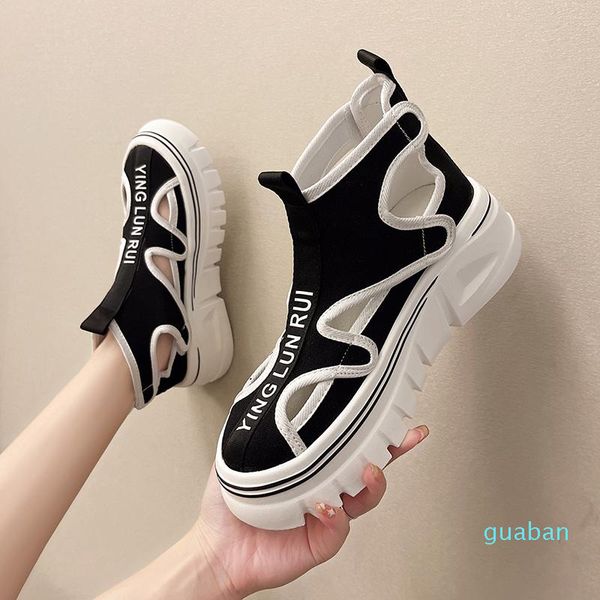 sandals summer women platform thick sole increased roman female hollow breathable casual beach shoes 9551, Black
sandals summer women platform thick sole increased roman female hollow breathable casual beach shoes 9551, Black