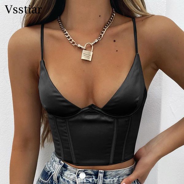 women's tanks & camis vsstiar satin summer wrap crop women backless clubwear skinny corset fashion bustier strap party tube tank, White
women's tanks & camis vsstiar satin summer wrap crop women backless clubwear skinny corset fashion bustier strap party tube tank, White