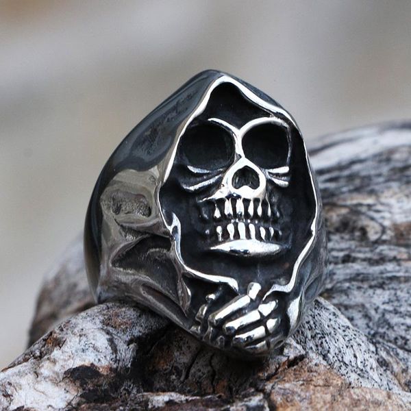 cluster rings gothic grim reaper skull men stainless steel punk biker ring male fashion charm jewelry gift for friend, Golden;silver
cluster rings gothic grim reaper skull men stainless steel punk biker ring male fashion charm jewelry gift for friend, Golden;silver