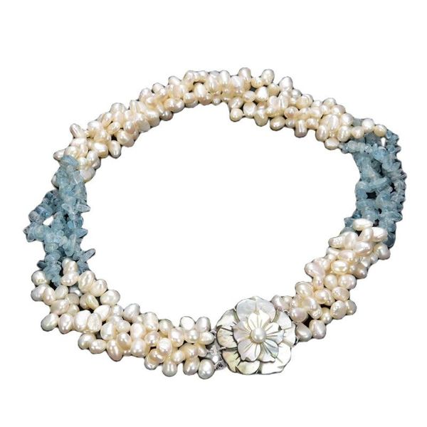 chokers jk genuine 4strands natural blue aquamarines chips semi-precious stone fancy white pearl necklace, Golden;silver
chokers jk genuine 4strands natural blue aquamarines chips semi-precious stone fancy white pearl necklace, Golden;silver