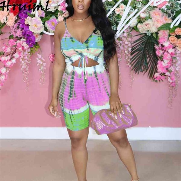two piece set suspender drawstring short pants tie-dye print women's suits summer party club roupas femininas 210513, White
two piece set suspender drawstring short pants tie-dye print women's suits summer party club roupas femininas 210513, White