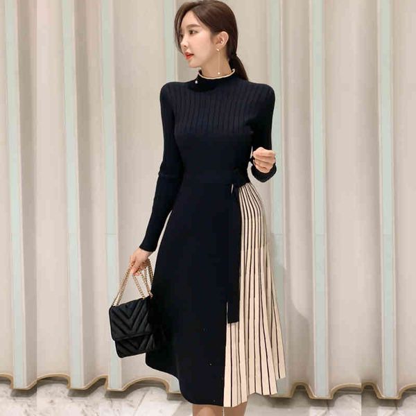 casual dresses new winter elastic knitted women color matching lace-up sweater dress fashion slim work office vestidos q7kl, Black;gray
casual dresses new winter elastic knitted women color matching lace-up sweater dress fashion slim work office vestidos q7kl, Black;gray