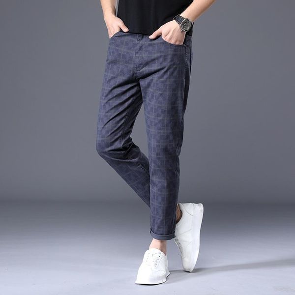 men's pants spring 4 color plaid casual fashion cotton stretch nine cropped trousers male brand clothes ecwz, Black
men's pants spring 4 color plaid casual fashion cotton stretch nine cropped trousers male brand clothes ecwz, Black