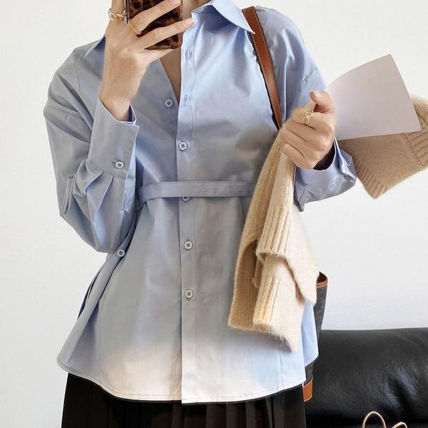 women's blouses & shirts simple irregular buttoned women long sleeve blouse spring lace up womens 2021 casual loose camisas mujer, White
women's blouses & shirts simple irregular buttoned women long sleeve blouse spring lace up womens 2021 casual loose camisas mujer, White