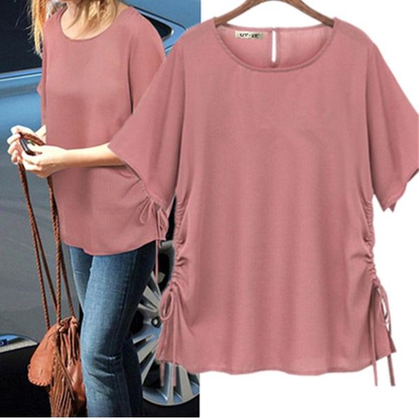 women's blouses & shirts 2021 summer women chiffon loose o-neck ladies blouse pink color simple blause tie bow pullovers plus size, White
women's blouses & shirts 2021 summer women chiffon loose o-neck ladies blouse pink color simple blause tie bow pullovers plus size, White