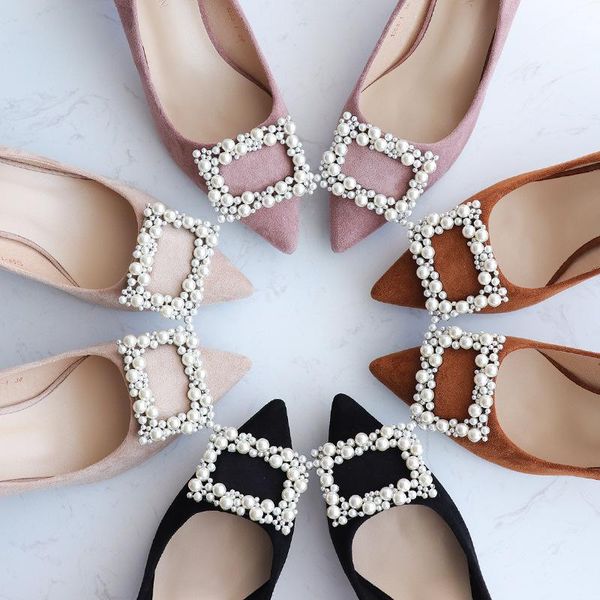 dress shoes pearl beading buckle high heels woman chunky heel flock pumps ladies designer chaussure mariage femme y725, Black
dress shoes pearl beading buckle high heels woman chunky heel flock pumps ladies designer chaussure mariage femme y725, Black