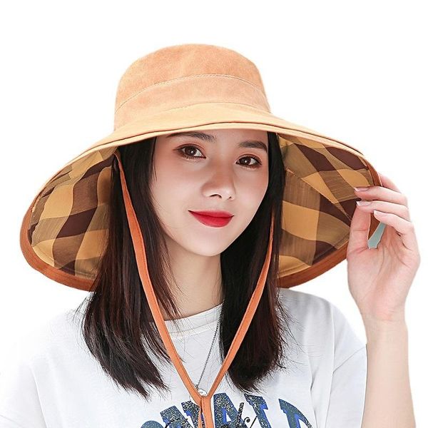 wide brim hats plaid double sided bucket hat summer casual large cotton sun cap beach vacation visor fisherman's travel accessories, Blue;gray
wide brim hats plaid double sided bucket hat summer casual large cotton sun cap beach vacation visor fisherman's travel accessories, Blue;gray