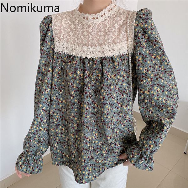 nomikuma lace patchwork long sleeve shirts women stand collar floral printed vintage blouse female casual retro blusas mujer 210514, White
nomikuma lace patchwork long sleeve shirts women stand collar floral printed vintage blouse female casual retro blusas mujer 210514, White