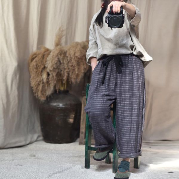 women's pants & capris women striped cotton linen big size 2021 spring summer elastic waist straight wide-legged vintage trousers yoyik, Black;white
women's pants & capris women striped cotton linen big size 2021 spring summer elastic waist straight wide-legged vintage trousers yoyik, Black;white