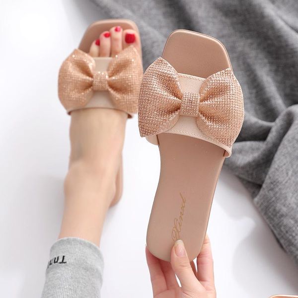 slippers 2021 style summer slipper women's outer wear bow sandals versatile fashion anti-slip seaside holiday, Black
slippers 2021 style summer slipper women's outer wear bow sandals versatile fashion anti-slip seaside holiday, Black