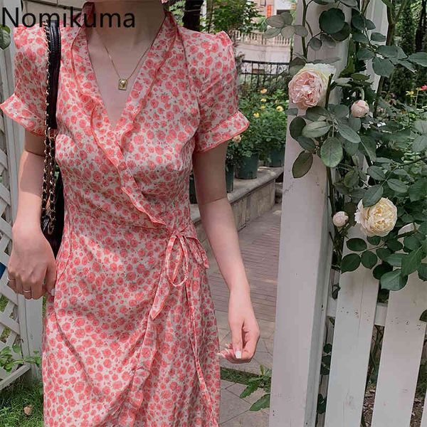 nomikuma summer women floral printed dress women slim waist lace up short sleeve dresses female v neck chic vestidos mujer 210514, Black;gray
nomikuma summer women floral printed dress women slim waist lace up short sleeve dresses female v neck chic vestidos mujer 210514, Black;gray