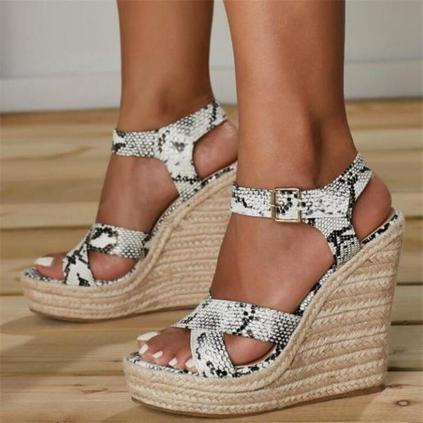 women sandals pu buckle strap 14cm wedges high heels round toe shallow serpentine shoes sandalias mujer 2021 size 35-42, Black
women sandals pu buckle strap 14cm wedges high heels round toe shallow serpentine shoes sandalias mujer 2021 size 35-42, Black