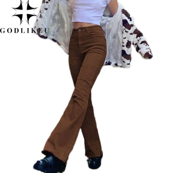godlikeu womens flared jeans high waist casual skinny slim vintage brown pants ladies fashion streetwear trousers femme 211006, Black;white
godlikeu womens flared jeans high waist casual skinny slim vintage brown pants ladies fashion streetwear trousers femme 211006, Black;white