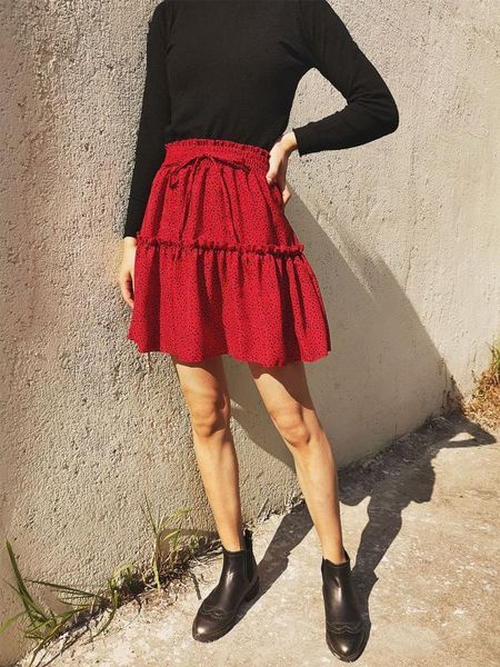 fashion high waist frills for women chiffon half-length skirt printed beach a short mini skirts new, Black
fashion high waist frills for women chiffon half-length skirt printed beach a short mini skirts new, Black