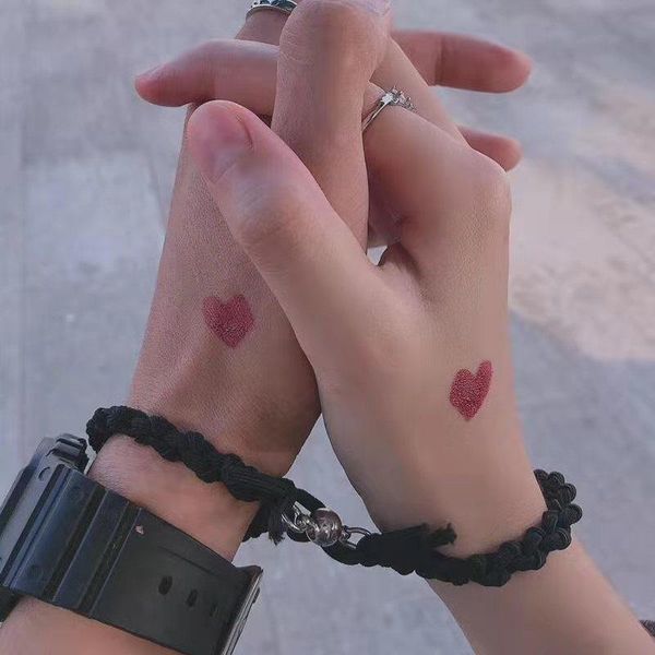 link, chain a pair of attract couples bracelets friend bracelet rope weaving magnet long-distance love romantic jewelry, Black
link, chain a pair of attract couples bracelets friend bracelet rope weaving magnet long-distance love romantic jewelry, Black