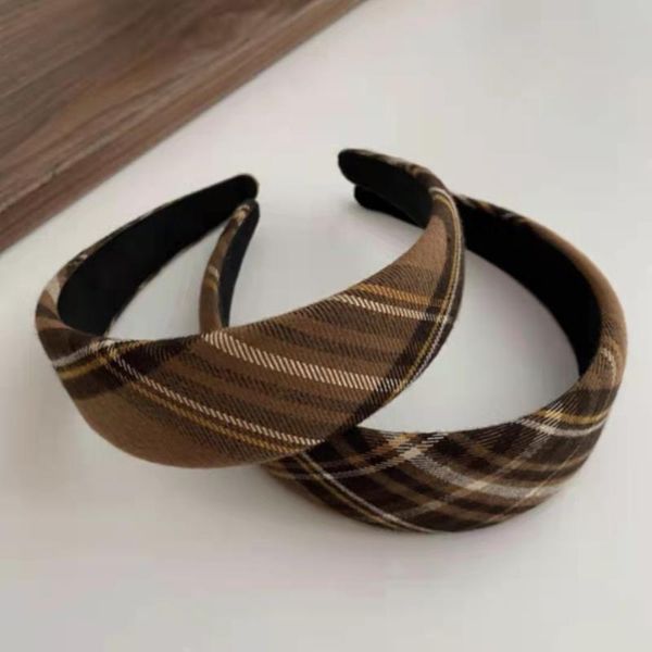hair accessories vintage winter brown plaid wide headband for women washing face bands fashion headwear head hoop girls
hair accessories vintage winter brown plaid wide headband for women washing face bands fashion headwear head hoop girls
