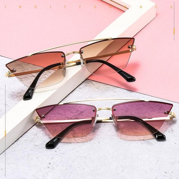 small cat eye sunglasses women 2021 purple shades for women 90s vintage rimless square sunglasses men uv400, White;black
small cat eye sunglasses women 2021 purple shades for women 90s vintage rimless square sunglasses men uv400, White;black