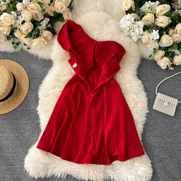 casual dresses aibeautyer summer 2021 fashion chic ruffles solid slim wasit sweet vestidos neploe one shoulder women dress, Black;gray
casual dresses aibeautyer summer 2021 fashion chic ruffles solid slim wasit sweet vestidos neploe one shoulder women dress, Black;gray
