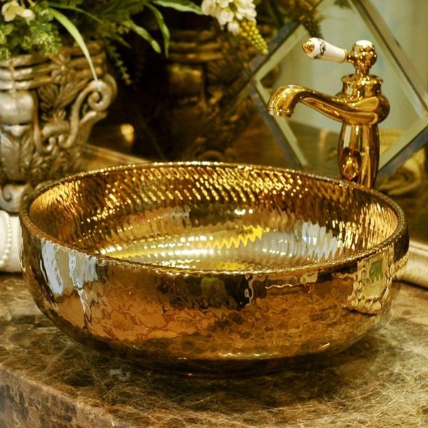 bath accessory set jingdezhen ceramic art inter-platform basin golden table round washbasin bathroom wash household
bath accessory set jingdezhen ceramic art inter-platform basin golden table round washbasin bathroom wash household