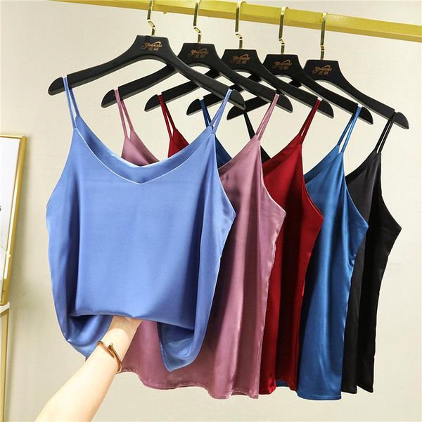 women's tanks & camis tank sleeveless solid crop outer wear loose silk camisole women summer plus size 3xl thin v-neck clothin, White
women's tanks & camis tank sleeveless solid crop outer wear loose silk camisole women summer plus size 3xl thin v-neck clothin, White