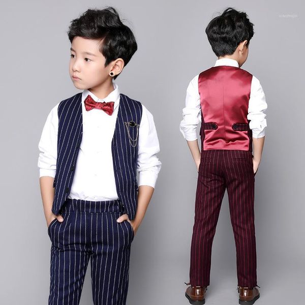 clothing sets big size 5 parts boys striped vest pants white shirt tie brooch formal wine kids vestidos for party wedding children prom
clothing sets big size 5 parts boys striped vest pants white shirt tie brooch formal wine kids vestidos for party wedding children prom
