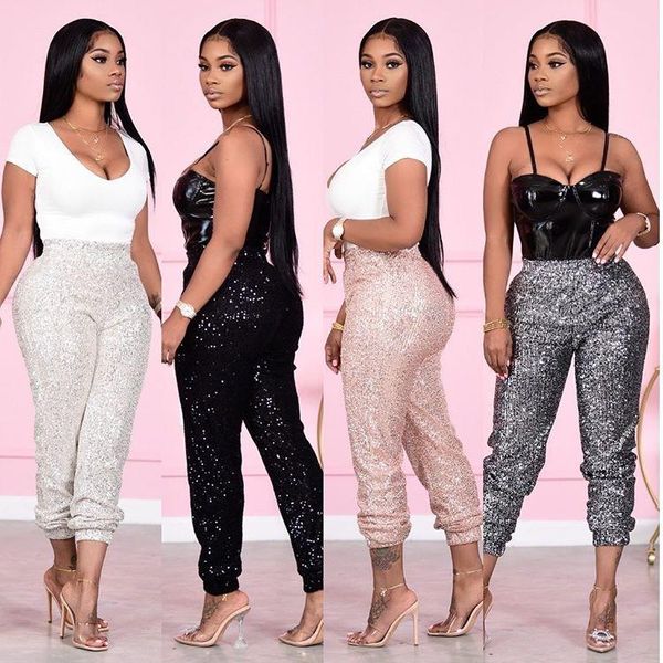 autumn / winter women's casual sequined pants high waist female loose trousers & capris, Black;white
autumn / winter women's casual sequined pants high waist female loose trousers & capris, Black;white