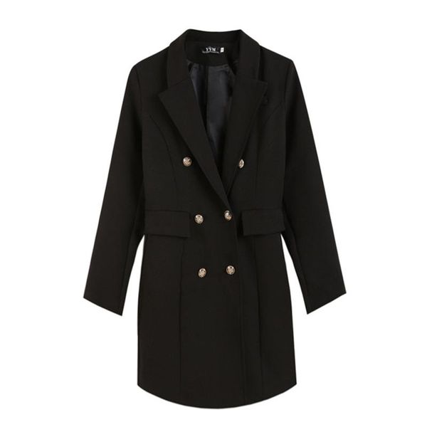 women's suits & blazers black double-breasted blazer women jackets for suit trench coat female autumn fashion veste femme chaquetas rop, White;black
women's suits & blazers black double-breasted blazer women jackets for suit trench coat female autumn fashion veste femme chaquetas rop, White;black