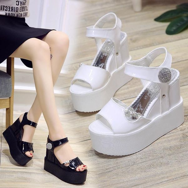 retro nice female summer high heel sandals muffin straps women shoes qhsz, Black
retro nice female summer high heel sandals muffin straps women shoes qhsz, Black