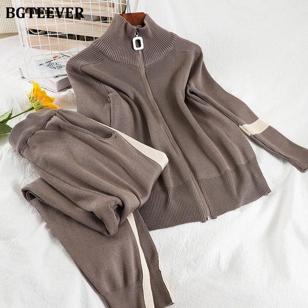 women's two piece pants bgteever casual slim ladies 2 pieces knitted set turtleneck zippers cardigans & elastic waist winter women swea, White
women's two piece pants bgteever casual slim ladies 2 pieces knitted set turtleneck zippers cardigans & elastic waist winter women swea, White