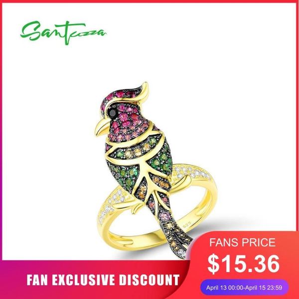cluster rings santuzza silver for women authentic 925 sterling gold color lovely bird sparkling colorful stones fine jewelry, Golden;silver
cluster rings santuzza silver for women authentic 925 sterling gold color lovely bird sparkling colorful stones fine jewelry, Golden;silver