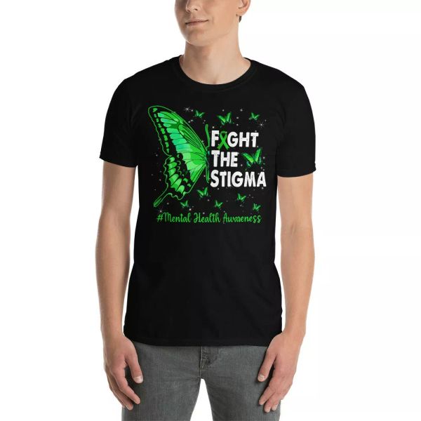 fight the stigma mental health awareness green butterflies lover gifts t-shirt, White;black
fight the stigma mental health awareness green butterflies lover gifts t-shirt, White;black